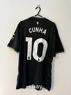 Signed Matheus Cunha Manchester United 25/26 3rd Shirt With Proof & COA