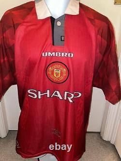 Signed Paul Scholes Manchester United 1996 98 Autograph Home Shirt England