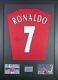 Signed Ronaldo Manchester United Display Frame Football Shirt 7 Red Cristiano