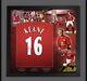 Signed Roy Keane Manchester United shirt in a montage frame COA £299