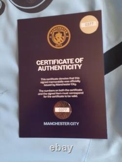 Signed Savinho Manchester City Premier League Shirt With Coa