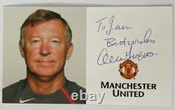 Signed Sir Alex Ferguson Official Club Card Manchester United COA Autograph