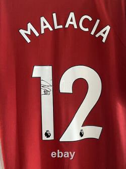 Signed TYRELL MALACIA Manchester United 22/23 Home Shirt PROOF Man Utd U