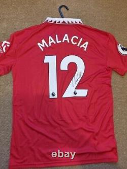 Signed Tyrell Malacia 2022/23 Manchester United Home Shirt with COA