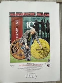 Sir Alex Ferguson Hand Signed Limited Edition Becket Print Manchester United