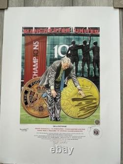 Sir Alex Ferguson Hand Signed Limited Edition Becket Print Manchester United