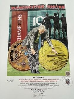 Sir Alex Ferguson Hand Signed Limited Edition Becket Print Manchester United