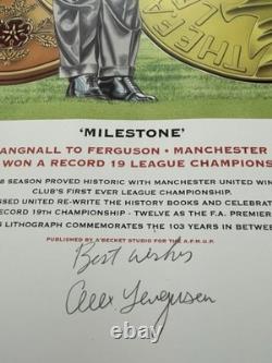 Sir Alex Ferguson Hand Signed Limited Edition Becket Print Manchester United