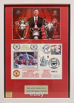 Sir Alex Ferguson Manchester United Legend 100% Hand Signed Framed FDC & COA