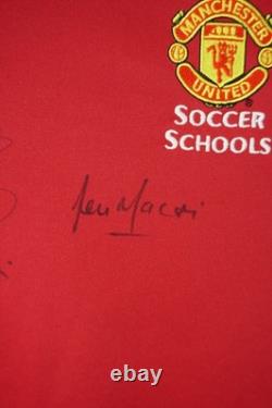 Sir Alex Ferguson SIGNED Manchester United Shirt Size L Denis Irwin, Lou Macari
