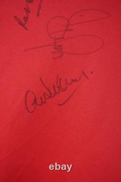 Sir Alex Ferguson SIGNED Manchester United Shirt Size L Denis Irwin, Lou Macari