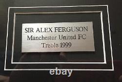 Sir Alex Ferguson Signed Framed Manchester United Fc Treble 1999 Shirt Coa
