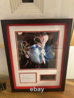 Sir Alex Ferguson Signed Genuine Manchester United Framed Display COA