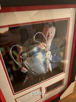 Sir Alex Ferguson Signed Genuine Manchester United Framed Display COA
