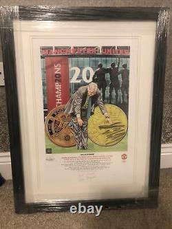 Sir Alex Ferguson Signed Limited edition Manchester United Lithograph COA Framed