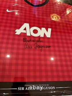Sir Alex Ferguson signed 2013 Manchester United shirt