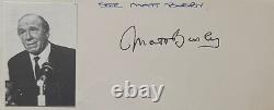 Sir Matt Busby Manchester United Signed 1968 European Cup winner Autograph COA
