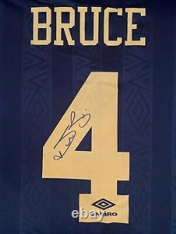Steve Bruce Hand Signed Manchester United Football Shirt Autograph 1