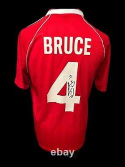 Steve Bruce Manchester United 1998 Hand Signed Home Shirt