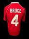 Steve Bruce Manchester United 1998 Hand Signed Home Shirt