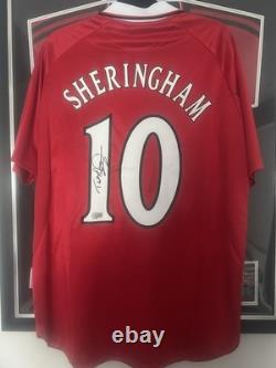 Teddy Sheringham 1999 Manchester United Signed Shirt Beckett Authenticated