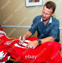 Teddy Sheringham Back Signed Manchester United Home Shirt In Classic Frame