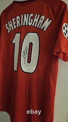 Teddy Sheringham Manchester United 99 Champions League Final Hand Signed Shirt
