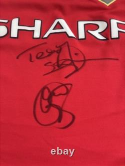 Teddy Sheringham Ole Gunnar Solskjaer Signed Manchester United 1999 Treble Shirt