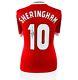 Teddy Sheringham Signed Manchester United Shirt Number 10 Autograph Jersey