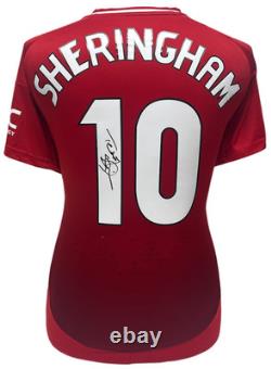 Teddy Sheringham Signed Manchester United Shirt See Proof + Coa