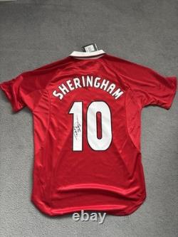 Teddy Sheringham Singed 1999 Champions League Final Shirt Manchester United