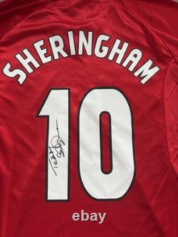 Teddy Sheringham Singed 1999 Champions League Final Shirt Manchester United