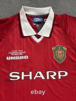 Teddy Sheringham Singed 1999 Champions League Final Shirt Manchester United
