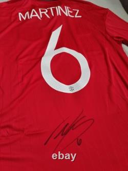 ULTRA RARE Lisandro Martinez Signed Manchester United Shirt OFFICIAL COA PROOF