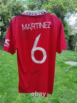 ULTRA RARE Lisandro Martinez Signed Manchester United Shirt OFFICIAL COA PROOF