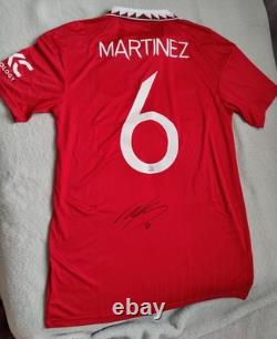 ULTRA RARE Lisandro Martinez Signed Manchester United Shirt OFFICIAL COA PROOF