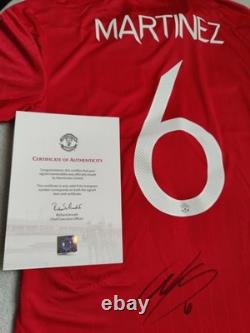 ULTRA RARE Lisandro Martinez Signed Manchester United Shirt OFFICIAL COA PROOF