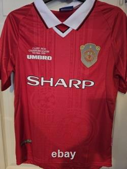 Umbro Manchester United Sharp Ryan Giggs 11 Signed Signed Shirt 1999 Camp Nou