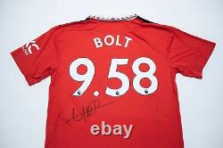 Usain Bolt Signed Manchester United F. C. Shirt AFTAL COA