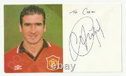 V. Rare! Eric Cantona Hand Signed Manchester United Official Club Card Autograph