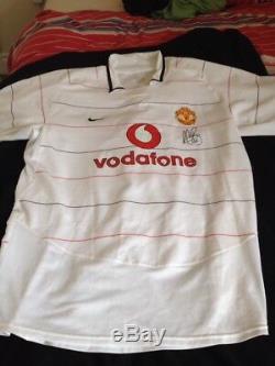 Van Nistelroy Multi signed and game worn Manchester United football shirt a off