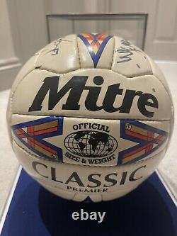 Vintage Manchester United 1996-97 Squad Signed Original Mitre Football VGC RARE