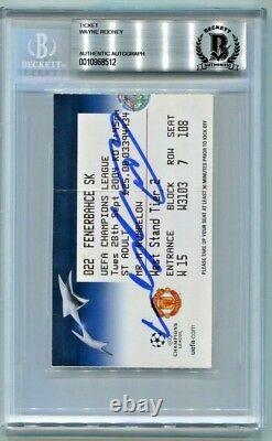 WAYNE ROONEY signed FIRST MANCHESTER UNITED GAME TICKET (2004) HAT-TRICK BECKETT