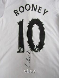 Wayne Rooney #10 Hand Signed Manchester United Away Football Shirt Autograph