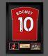 Wayne Rooney Back Signed Manchester United Football Shirt In A Framed Display