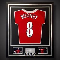 Wayne Rooney Hand Signed 2002-04 Deluxe Framed Manchester United Shirt £225