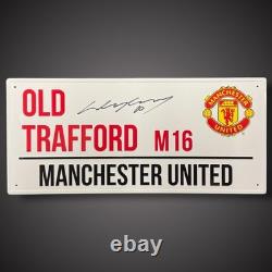 Wayne Rooney Hand Signed Street Sign Manchester United Old Trafford £99