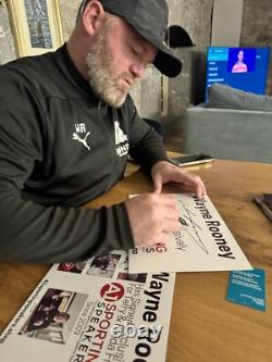 Wayne Rooney Hand Signed Street Sign Manchester United Old Trafford £99