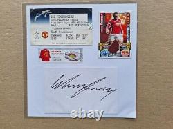 Wayne Rooney Manchester United 2004 Debut Ticket On Hand-signed Photocard