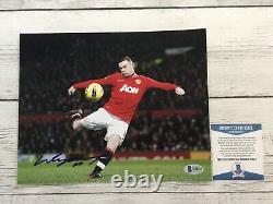 Wayne Rooney Signed Autographed Manchester United 8x10 Photo Beckett BAS COA a